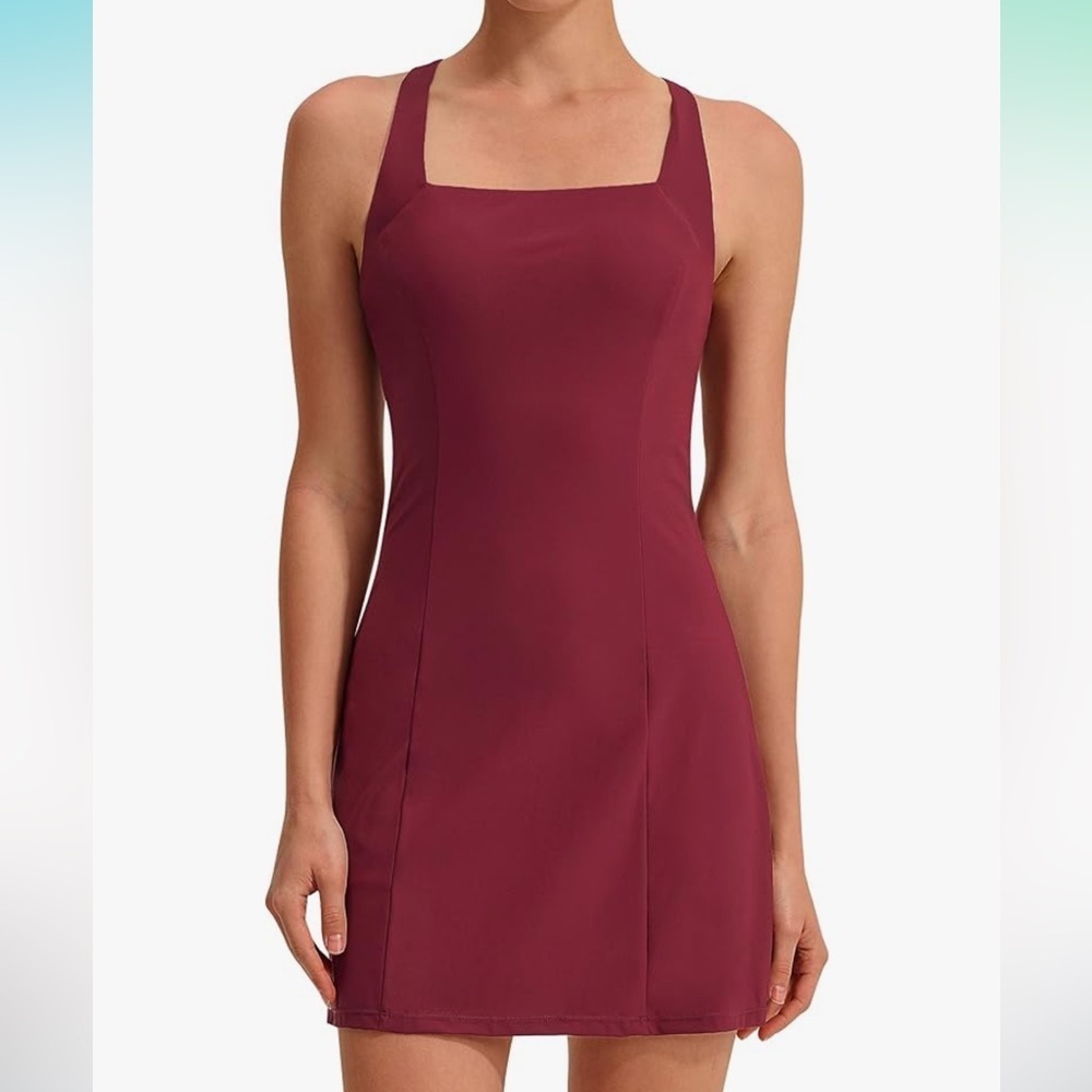 EZRUN Square Neck Tennis Dress Athletic - Picture 6 of 6